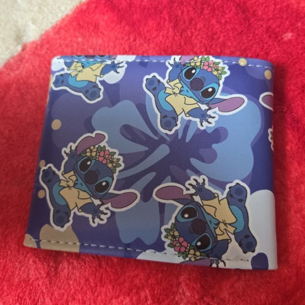 New lilo and stitch anime manga leather wallet